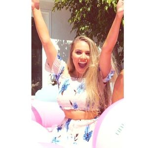 Two piece crop top & maxi skirt set